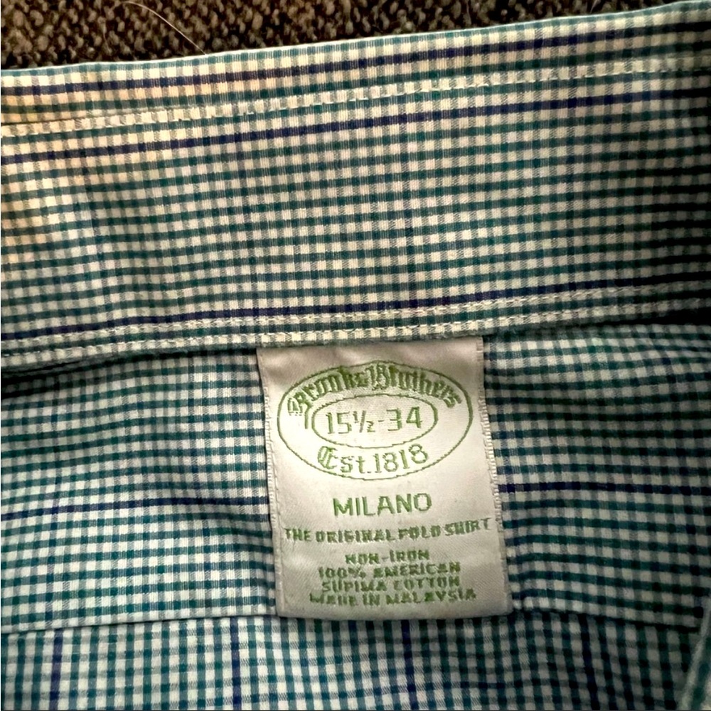 Brooks Brothers 15.5 x 34 Milano dress shirt (15 1/2 x 34) - Picture 2 of 3